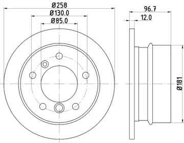 Тормозной диск HELLA PAGID 8DD 355 111-881