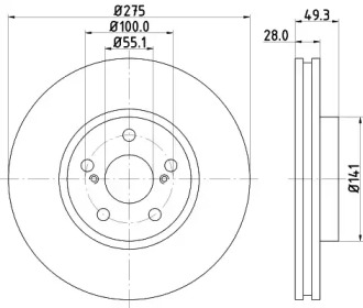 Тормозной диск HELLA PAGID 8DD 355 112-331