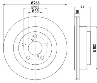 Тормозной диск HELLA PAGID 8DD 355 112-341