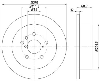 Тормозной диск HELLA PAGID 8DD 355 112-411