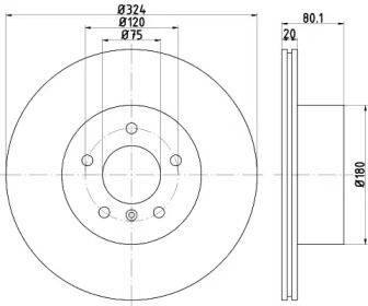 Тормозной диск HELLA PAGID 8DD 355 112-701