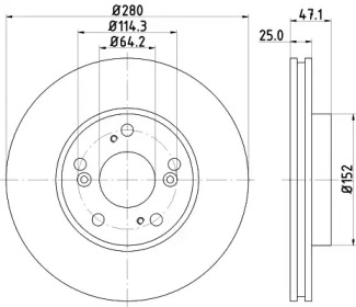 Тормозной диск HELLA PAGID 8DD 355 118-761