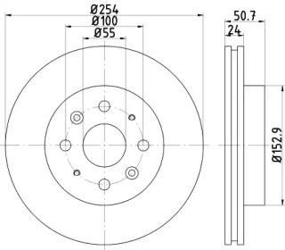 Тормозной диск HELLA PAGID 8DD 355 112-781