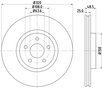 Тормозной диск HELLA PAGID 8DD 355 128-541