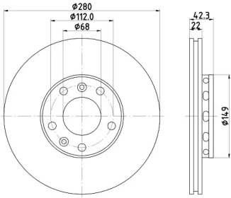 Тормозной диск HELLA PAGID 8DD 355 113-321