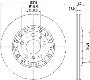 Тормозной диск HELLA PAGID 8DD 355 121-751