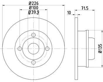 Тормозной диск HELLA PAGID 8DD 355 113-451