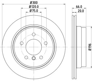 Тормозной диск HELLA PAGID 8DD 355 129-331