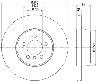 Тормозной диск HELLA PAGID 8DD 355 122-251