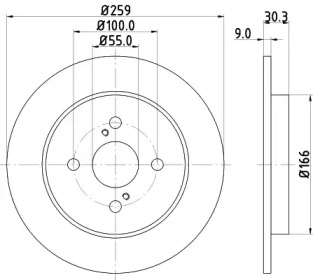 Тормозной диск HELLA PAGID 8DD 355 113-601