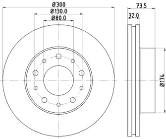 Тормозной диск HELLA PAGID 8DD 355 125-261