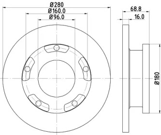 Тормозной диск HELLA PAGID 8DD 355 113-811