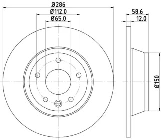 Тормозной диск HELLA PAGID 8DD 355 113-841