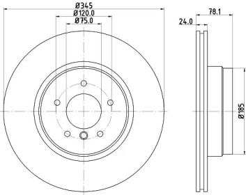 Тормозной диск HELLA PAGID 8DD 355 124-331