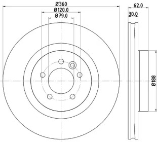 Тормозной диск HELLA PAGID 8DD 355 124-341