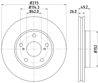 Тормозной диск HELLA PAGID 8DD 355 118-951