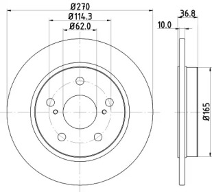 Тормозной диск HELLA PAGID 8DD 355 118-971