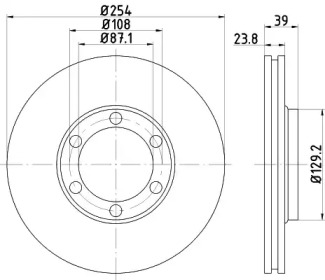 Тормозной диск HELLA PAGID 8DD 355 114-551