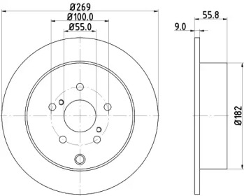 Тормозной диск HELLA PAGID 8DD 355 114-891