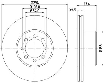 Тормозной диск HELLA PAGID 8DD 355 117-481