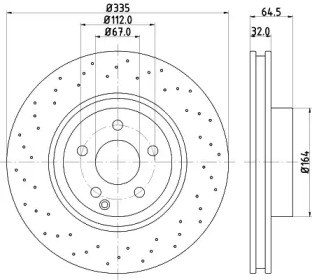 Тормозной диск HELLA PAGID 8DD 355 128-871