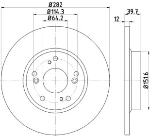 Тормозной диск HELLA PAGID 8DD 355 115-101