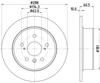 Тормозной диск HELLA PAGID 8DD 355 115-251