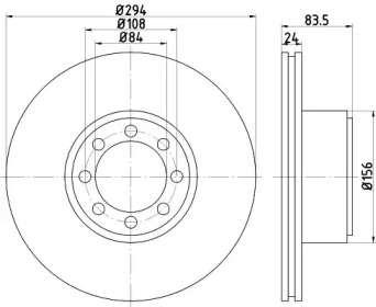 Тормозной диск HELLA PAGID 8DD 355 117-491