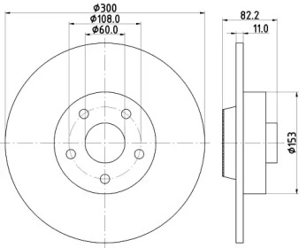 Тормозной диск HELLA PAGID 8DD 355 123-411