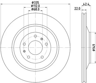 Тормозной диск HELLA PAGID 8DD 355 129-801