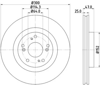 Тормозной диск HELLA PAGID 8DD 355 115-571