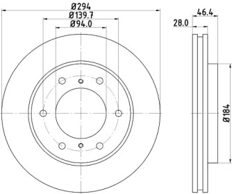 Тормозной диск HELLA PAGID 8DD 355 115-731