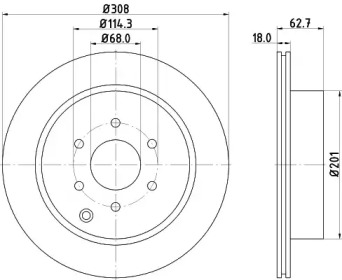 Тормозной диск HELLA PAGID 8DD 355 115-851