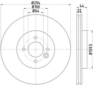 Тормозной диск HELLA PAGID 8DD 355 115-881