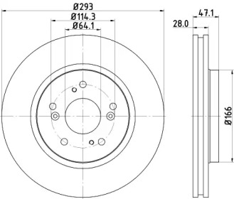 Тормозной диск HELLA PAGID 8DD 355 115-941