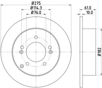 Тормозной диск HELLA PAGID 8DD 355 115-991