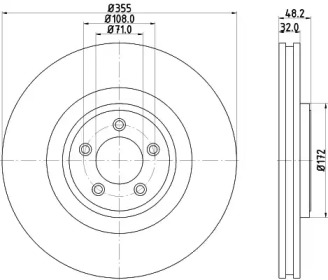 Тормозной диск HELLA PAGID 8DD 355 116-011