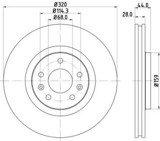 Тормозной диск HELLA PAGID 8DD 355 116-141