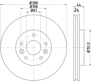 Тормозной диск HELLA PAGID 8DD 355 117-781