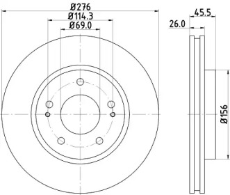 Тормозной диск HELLA PAGID 8DD 355 119-961