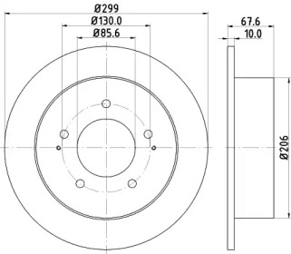 Тормозной диск HELLA PAGID 8DD 355 116-341