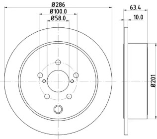 Тормозной диск HELLA PAGID 8DD 355 116-421