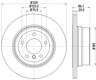 Тормозной диск HELLA PAGID 8DD 355 119-201