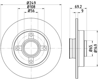 Тормозной диск HELLA PAGID 8DD 355 123-281