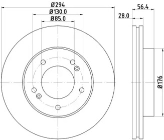 Тормозной диск HELLA PAGID 8DD 355 116-471