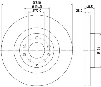 Тормозной диск HELLA PAGID 8DD 355 118-201