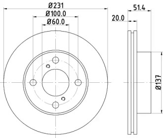 Тормозной диск HELLA PAGID 8DD 355 116-501