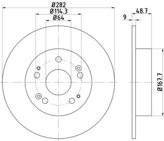 Тормозной диск HELLA PAGID 8DD 355 116-521