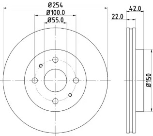 Тормозной диск HELLA PAGID 8DD 355 116-541