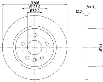 Тормозной диск HELLA PAGID 8DD 355 116-581